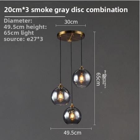 Nordic Glass Ball Chandelier for Bedroom and Dining Room