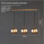Nordic Glass Ball Chandelier for Bedroom and Dining Room