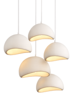 Wabi-sabi style cream living room chandelier