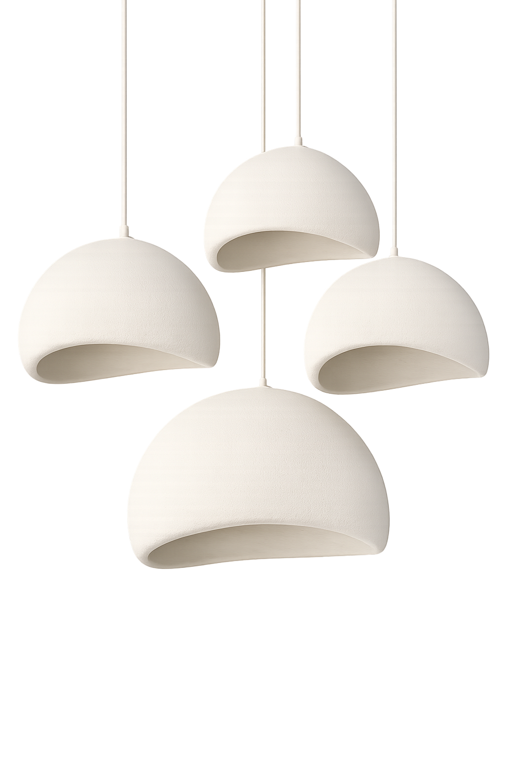 Wabi-sabi style cream living room chandelier