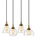Nordic Retro Glass Pendant Chandelier