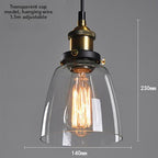 Nordic Retro Glass Pendant Chandelier