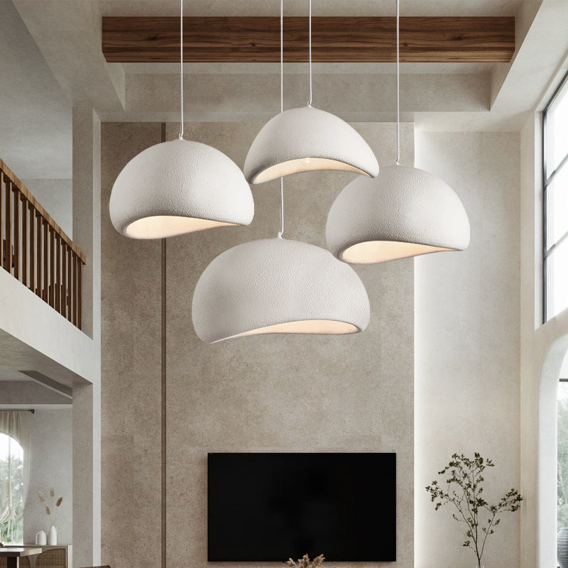 Wabi-sabi style cream living room chandelier