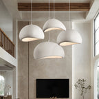 Wabi-sabi style cream living room chandelier