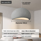 Wabi-sabi style cream living room chandelier