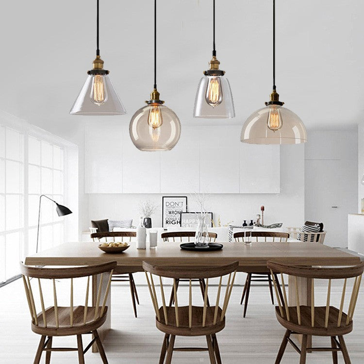 Nordic Retro Glass Pendant Chandelier