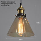 Nordic Retro Glass Pendant Chandelier