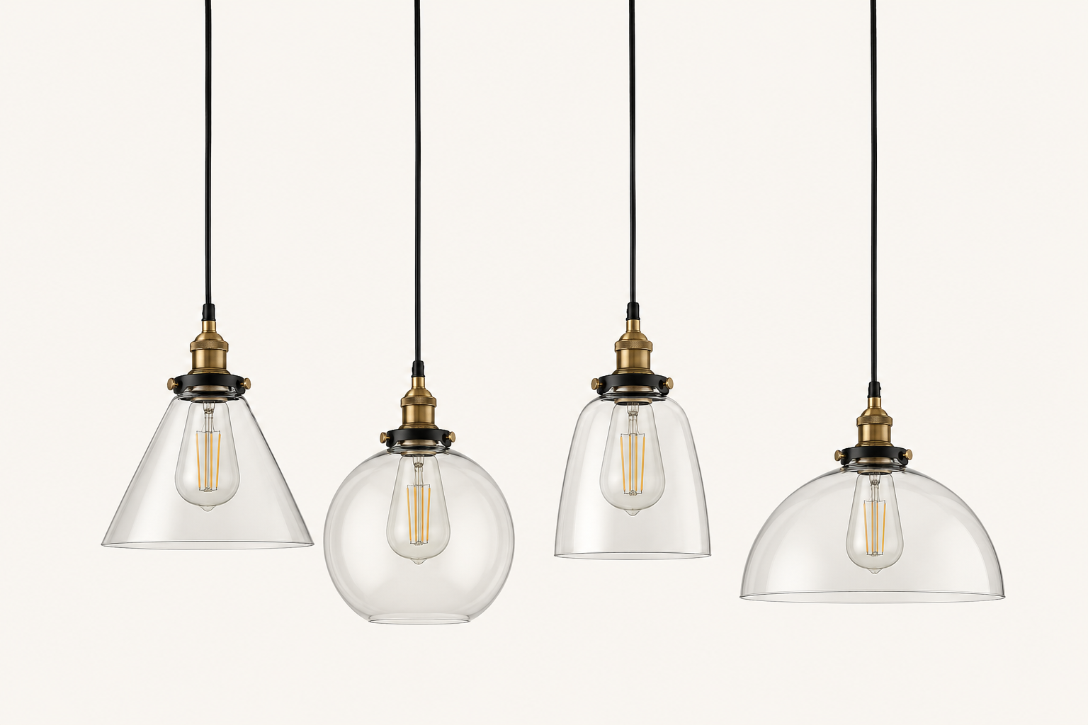Nordic Retro Glass Pendant Chandelier