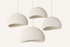 Wabi-sabi style cream living room chandelier
