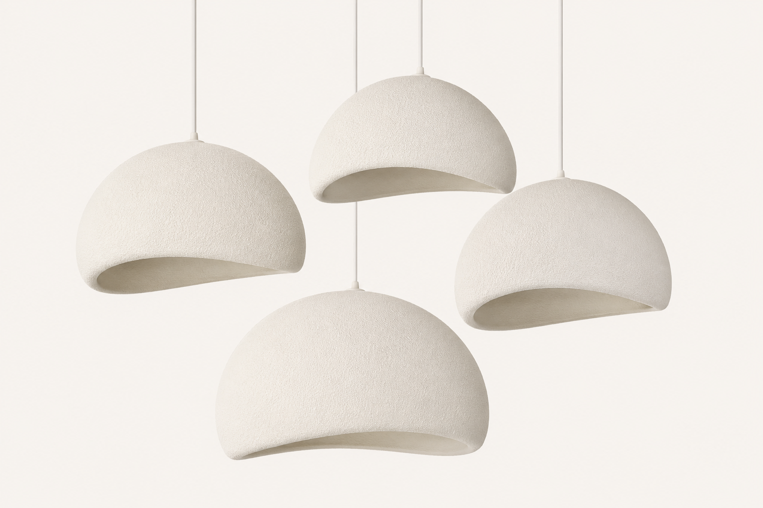 Wabi-sabi style cream living room chandelier